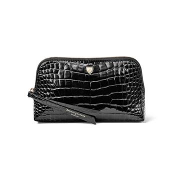 商品Aspinal of London | Essential cosmetic case black pnt croc small shd,商家Harvey Nichols,价格¥682图片