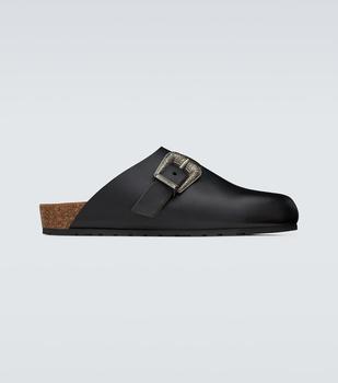 商品Yves Saint Laurent | Nichols leather slippers,商家MyTheresa,价格¥6291图片