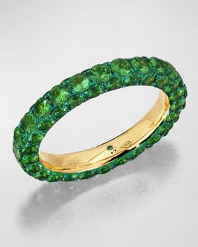 商品Graziela Gems | 18K Yellow Gold Tsavorite 3-Sided Ring,商家Neiman Marcus,价格¥32172图片