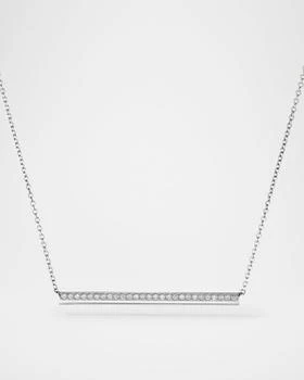 Hearts On Fire | 18K White Gold Barre Pave Pendant Necklace,商家Neiman Marcus,价格¥17437