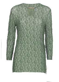 Uma Wang | Uma Wang Crewneck Long-Sleeved Lace Sweater商品图片,7.6折