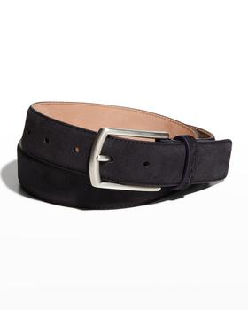 zegna皮带价格, Zegna | Men's Suede Leather Belt商品图片 