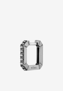 商品EÉRA | Special Order - Diamond Embellished Mini EERA Hoop Earring in 18-karat Gold,商家Thahab,价格¥7821图片