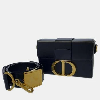 Dior | Dior Black Leather 30 Montaigne Box Shoulder Bag 