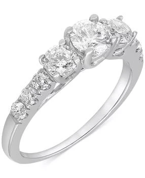 Macy's | Diamond Three Stone Engagement Ring (1-1/2 ct. t.w.) in 14k White Gold,商家Macy's,价格¥16153