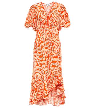 Diane von Furstenberg | Madrid印花绉纱中长连衣裙商品图片,满$1000减$199, 满减