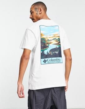 Columbia | Columbia Alpine Way back print t-shirt in white Exclusive at ASOS商品图片,