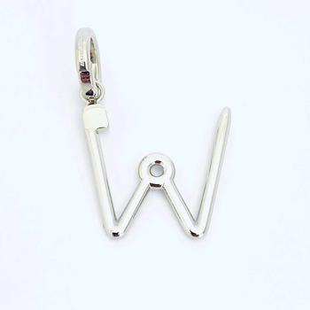 商品Ladies Palladium Kilt Pin W Alphabet Charm图片