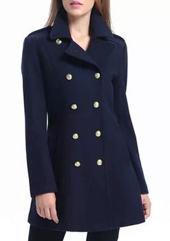 推荐Women's Fitted Wool Blend Pea Coat商品