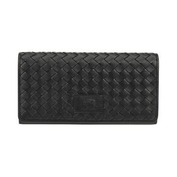Vicenzo Leather, Mancini Leather Goods | Women's Basket Weave Collection RFID Secure Trifold Wallet商品图片 