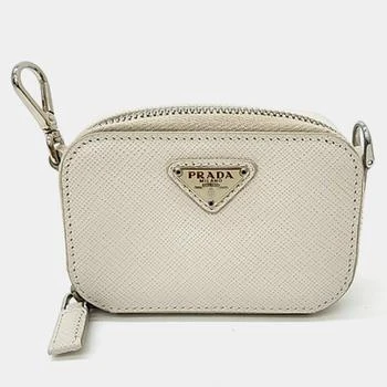 [二手商品] Prada | Prada Ivory Saffiano Mini Cross and Coin Purse 