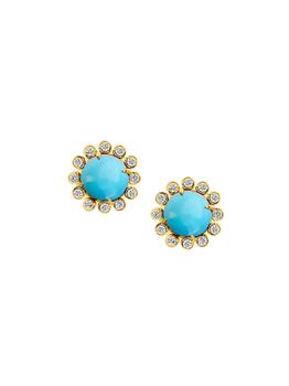 Gabi Rielle怎么样, Gabi Rielle | Color Forward 14K Gold Vermeil & Beaded Stud Earrings商品图片 6折