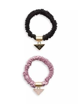 Prada | Satin Crepe Elastic Hair Ties,商家Saks Fifth Avenue,价格¥6564