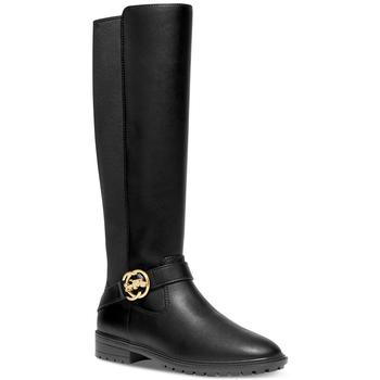 coach鞋, Coach | Women's Farrah Wide-Calf Logo Buckle Riding Boots商品图片 4.9折