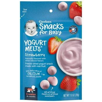 Gerber | Snacks For Baby Crawler 8+ Months Yogurt Melts Strawberry, Strawberry,商家Walgreens,价格¥41