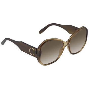 菲拉格慕眼镜, Salvatore Ferragamo | Brown Butterfly Ladies Sunglasses SF942S 326 61商品图片 2.3折