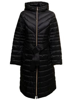Michael Kors | Binding Black Nylon Long Down Jacket M Michael Kors Woman商品图片,6折