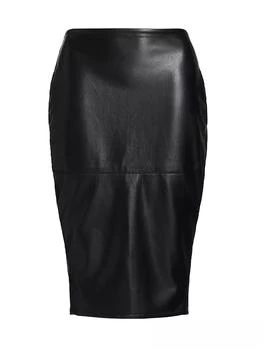 推荐Better Than Leather Faux-Leather Midi-Skirt商品