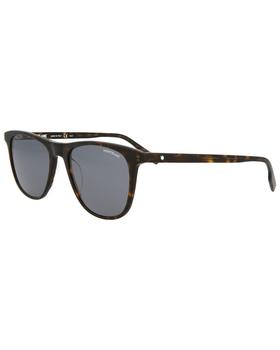 了解万宝龙眼镜, MontBlanc | Montblanc Men's MB0150S 54mm Sunglasses商品图片 3折