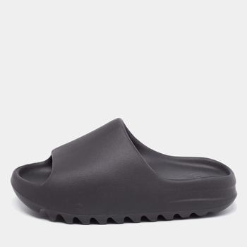 yeezy拖鞋, YEEZY | Yeezy x Adidas Black Rubber Onyx Flat Slides Size 37商品图片 9.7折, 满1件减$100, 满减