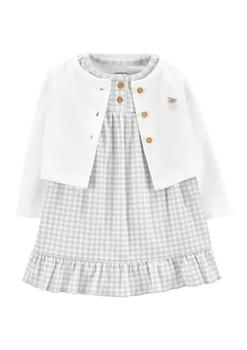 Carter's | Baby Girls 2-Piece Bodysuit Dress & Cardigan Set商品图片,6折