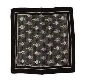 Dolce & Gabbana | Dolce & Gabbana Black Patterned Square  Handkerchief Scarf,商家SEYMAYKA,价格¥790