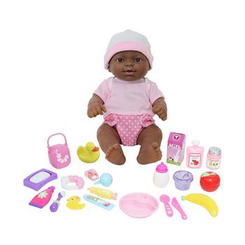 商品JC TOYS | La Newborn African American 12" Baby Doll Gift Set, 25 Pieces,商家Macy's,价格¥210图片