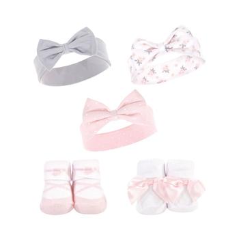 商品Baby Girls 5 Piece Headband and Socks Set图片