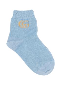 Gucci | Blue metallic cashmere-blend socks商品图片,
