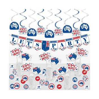 商品Big Dot of Happiness | Australia Day G’Day Mate Aussie Party Supplies Kit Decor Galore Party Pack 51 Pc,商家Macy's,价格¥215图片