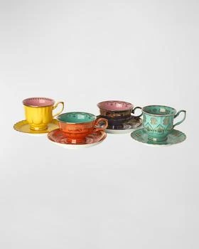 POLSPOTTEN | Grandpa Tea Cups & Saucers, Set of 4,商家Neiman Marcus,价格¥1993