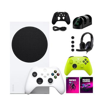 商品Xbox | Series S Fortnite & Rocket League Console with Extra Green Controller Accessories Kit,商家Macy's,价格¥3040图片