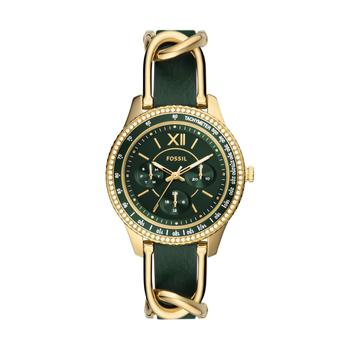 推荐Stella Chronograph Stainless Steel and Leather Watch - ES5243商品