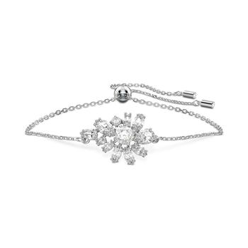 商品Swarovski | Silver-Tone Gema Crystal Flower Bracelet,商家Macy's,价格¥1195图片