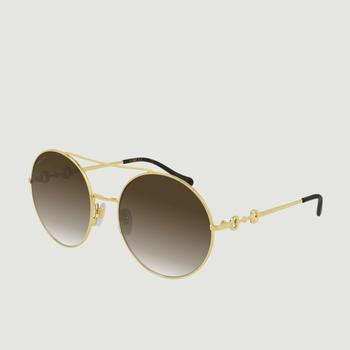 推荐Round sunglasses Gold Gucci商品