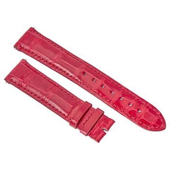商品Hadley Roma | 20 MM Shiny Red Alligator Leather Strap,商家Jomashop,价格¥356图片