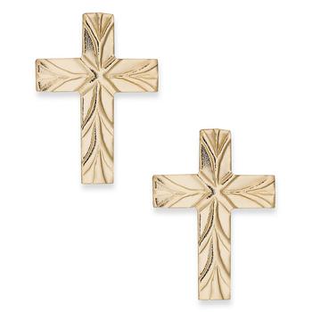 推荐Cross Stud Earrings in 10k Gold商品