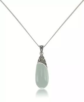 Macy's | Jade Elongated Pendant and a Curb Chain,商家Macy's,价格¥386