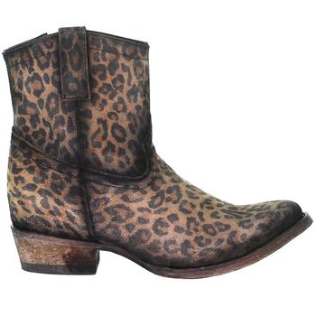 Corral Boots | C3627 Cheetah Round Toe Cowboy Booties商品图片,满$100减$20, 满减