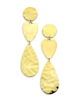 Ippolita | 18K Yellow Gold 18K Classico Crinkle Mixed Shape Triple Drop Earrings,商家Bloomingdale's,价格¥10431