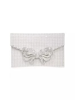 推荐Embellished Bow Envelope Clutch-On-Chain商品