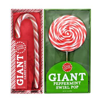 商品Giant Peppermint Swirl Pop and Giant Candy Cane, 2 Piece Set图片