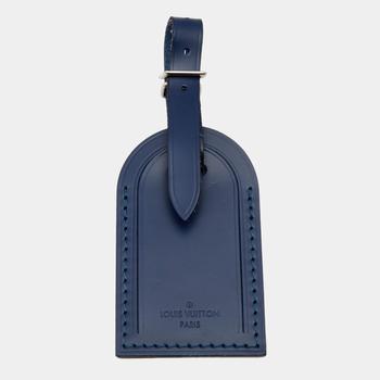 lv行李箱, [二手商品] Louis Vuitton | Louis Vuitton Blue Leather Luggage Name Tag商品图片 9.1折