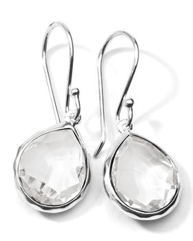 推荐Sterling Silver Teeny Crystal Teardrop Earrings商品
