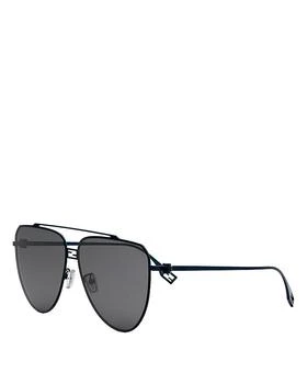 推荐Baguette Mirrored Pilot Sunglasses, 59mm商品