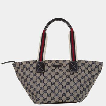 Gucci | Gucci Brown/Multicolor GG Canvas Web Handbag商品图片,4折