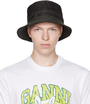 Ganni | Black Stitch Bucket Hat 3.1折