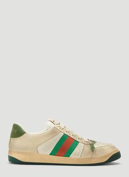 Gucci | Dirty Screener GG Sneakers in White商品图片,