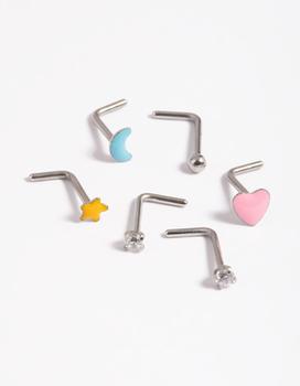 商品Lovisa | Surgical Steel Motif Nose Stud Pack,商家Premium Outlets,价格¥123图片