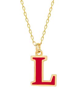Gabi Rielle好不好, Gabi Rielle | Love in Bloom 14K Gold Vermeil Sterling Silver & Enamel Initial L Necklace商品图片 6折